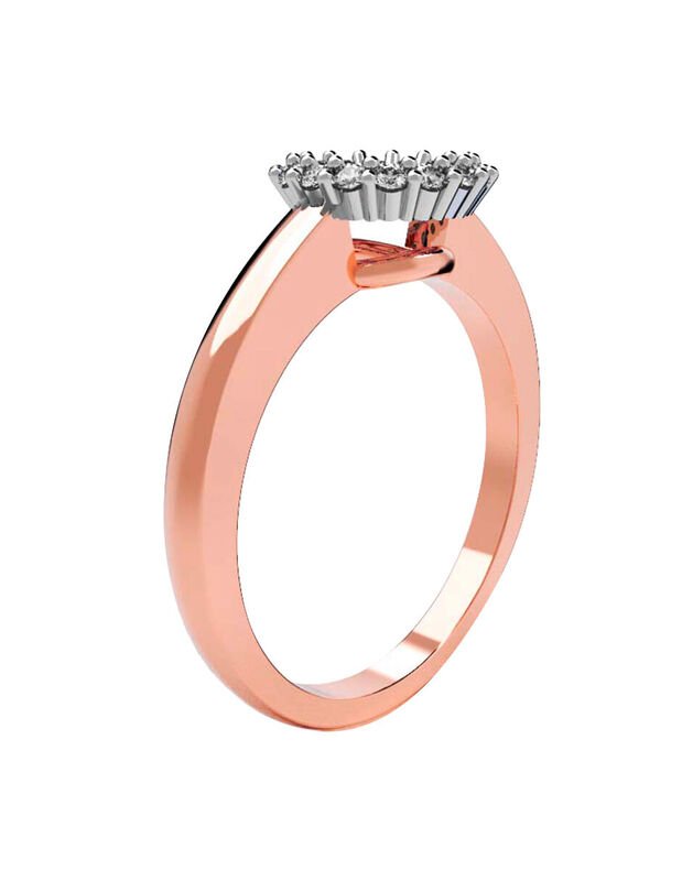 Anillo de Compromiso en Oro Rosa 10K con Circon... image number null