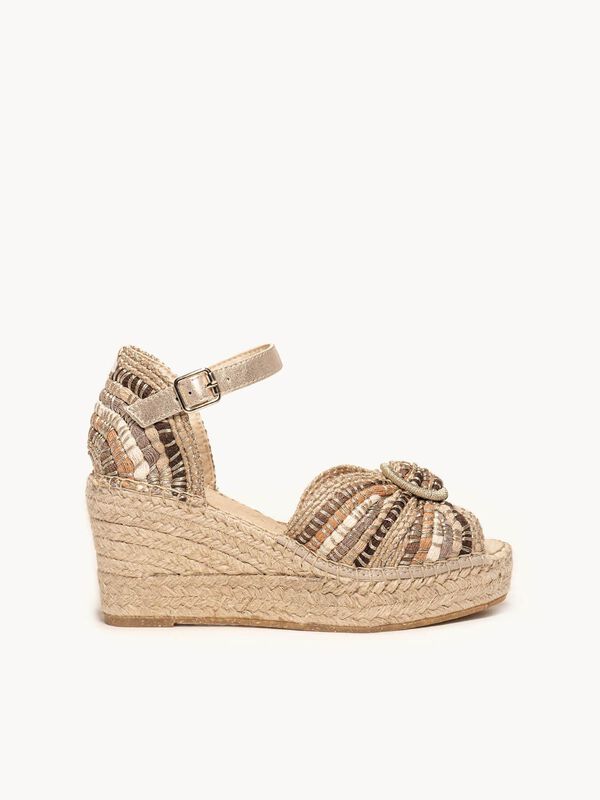 Amapola Cu&ntilde;a Media Plataforma Taloncillo Taupe image number null