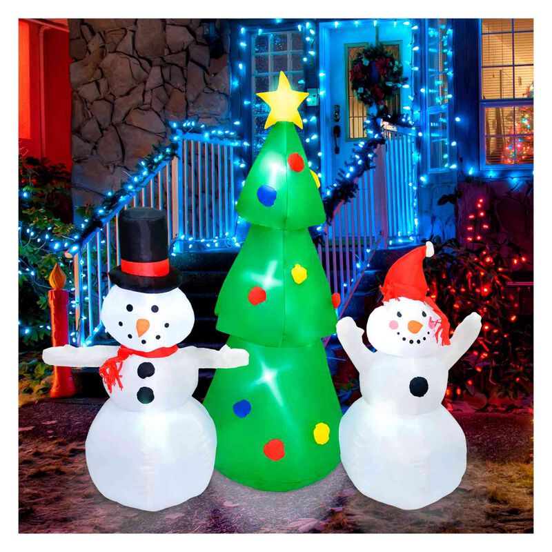 Inflable Navidad Mu&ntilde;eco Nieve 1.65m Decoracion ... image number null