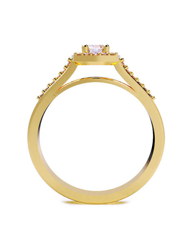 Anillo de Compromiso de 14K con Diamante de Lab... image number null