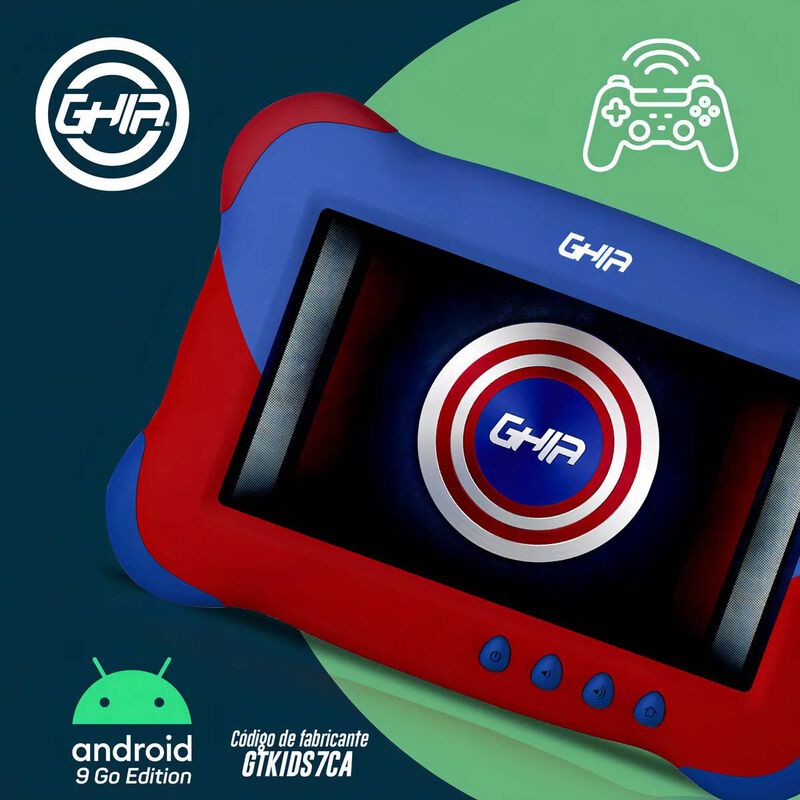 Tablet Kids Capitan Ghia Resistente con Cámaras... image number null