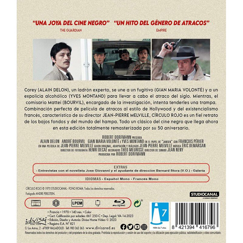C&iacute;rculo Rojo [Blu-ray] (1970) Le cercle rouge image number null