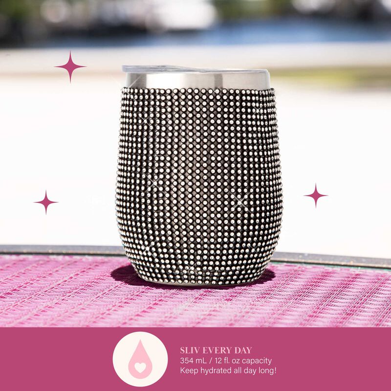 Vaso De Vino Paris Hilton 355 ml Negro Con Cris... image number null