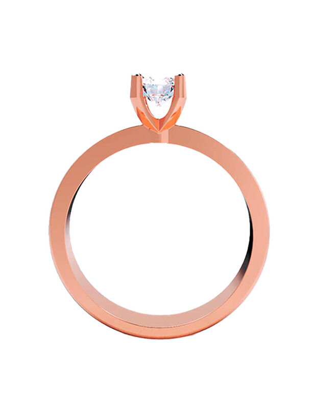 Anillo de Compromiso de 14K con Diamante de Lab... image number null