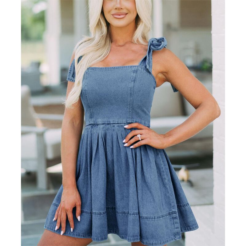Vestido Mini Denim Loveimgs - Talla Peque&ntilde;a Azu... image number null