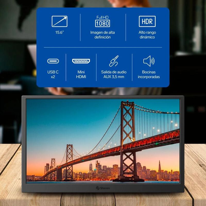 Monitor portátil HDR de 15.6” para laptop- DIS-... image number null