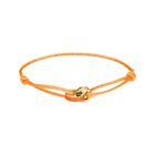PULSERA WEWA DE SATÉN CON CHARM NARANJA  Y ZIRCONIAS