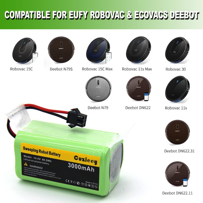 Bater&iacute;a De Repuesto Cuzieey Para Eufy Robovac 1... image number null