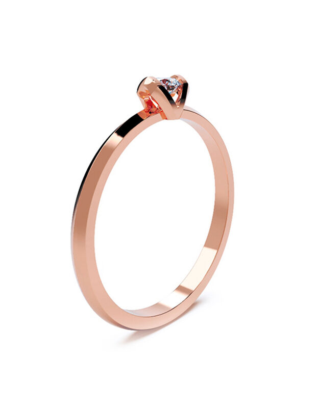 Anillo de Compromiso de 14K con Diamante de Lab... image number null