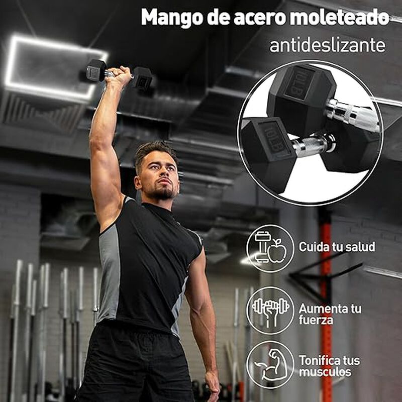 Mancuerna Hexagonal 20 lbs Bluelander image number null