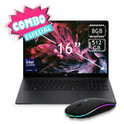 Combo Laptop Hp Omnibook 16" Core Ultra 5 512gb 8gb Ram Touch Plata 16-bu0305dx + Mouse Bluetooth