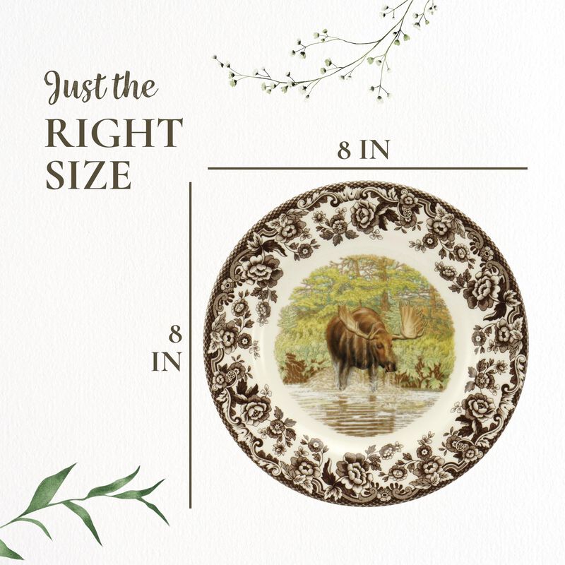 Plato de Ensalada Spode Woodland Majestic Moose... image number null