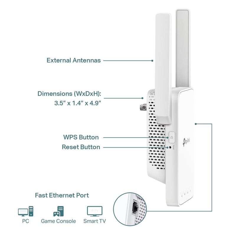 Extensor Wifi Tp-link Ac1200 Re315 De 1,2 Gbps ... image number null