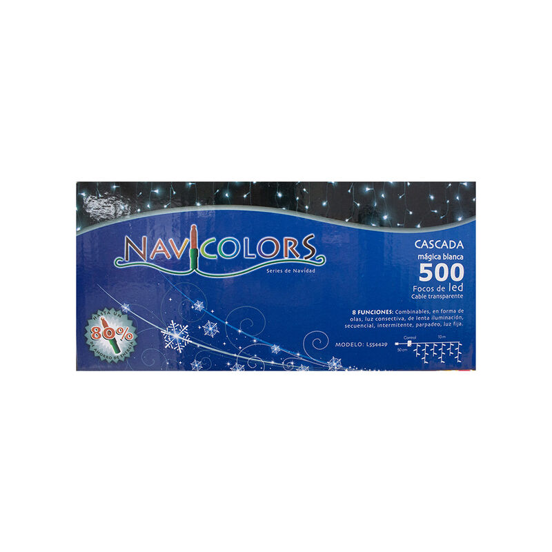 Serie Tipo Cascada Luz Blanca 500 Led 8 Funcion... image number null