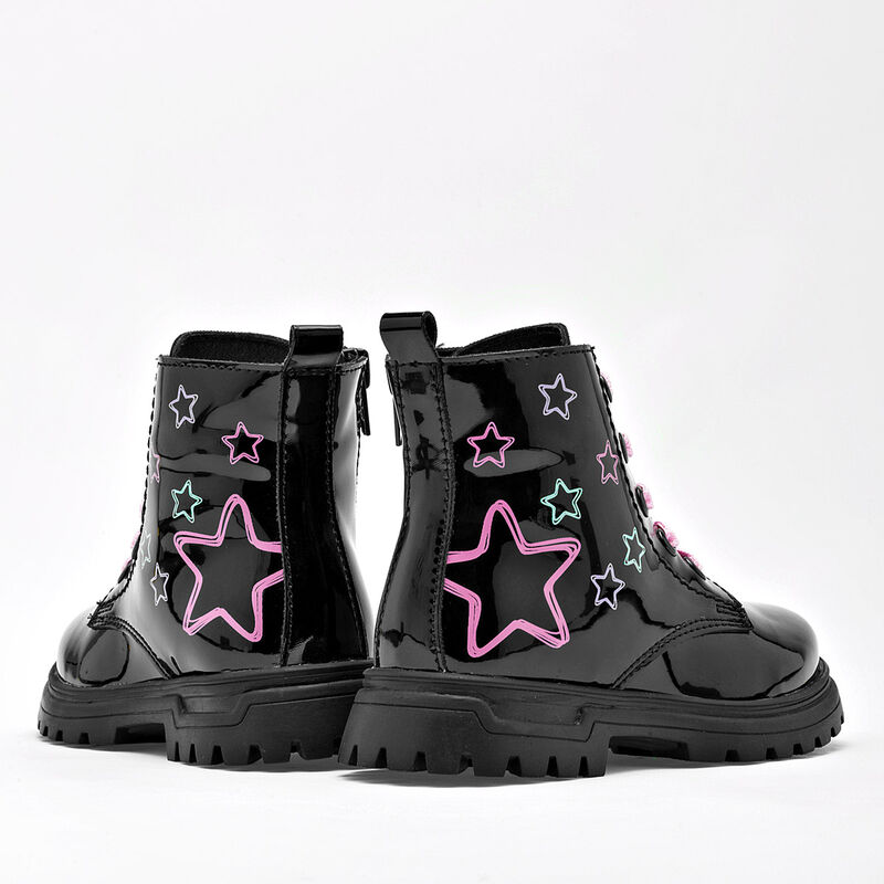 Yuyin Botín para niña negro charol image number null