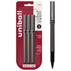 Bol&iacute;grafo Rollerball Uni-ball Deluxe, 0,5 Mm, Tinta Negra, Paquete De 3