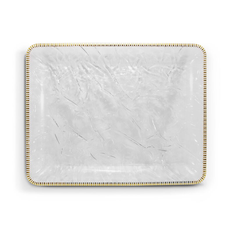 Charola Rectangular Decorativa Transparente Con... image number null