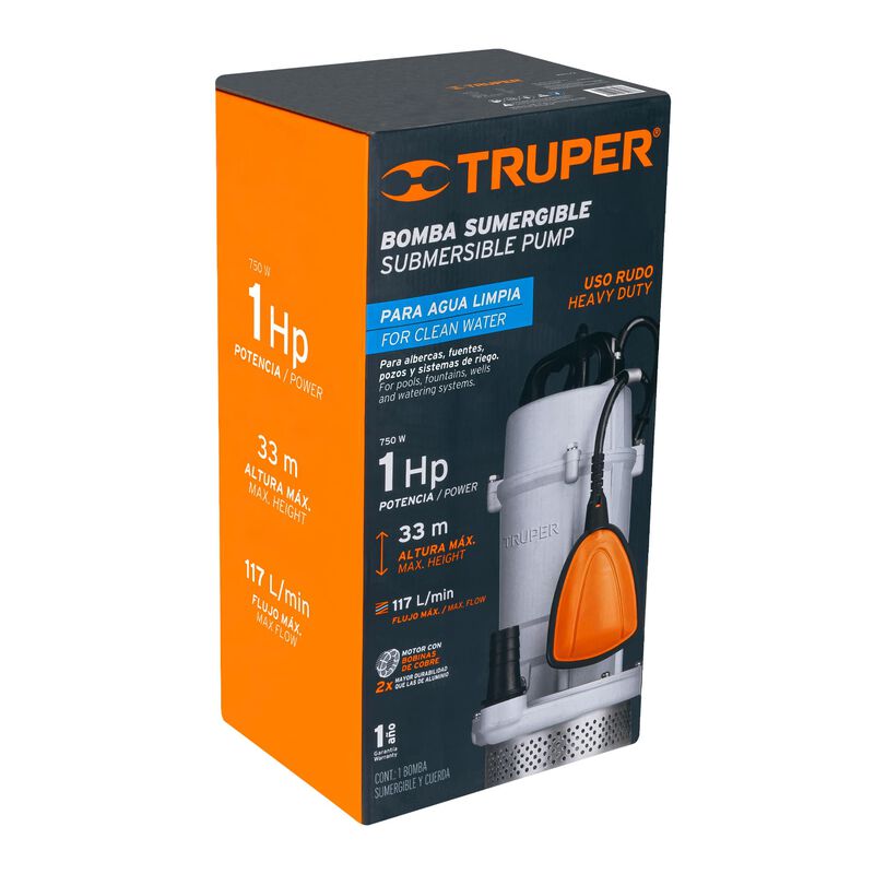 Bomba Sumergible Met&aacute;lica para Agua Limpia Uso ... image number null