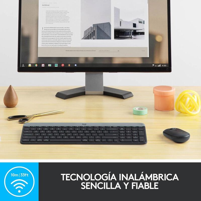 Kit de Teclado y Mouse Logitech Mk470 Wireless ... image number null