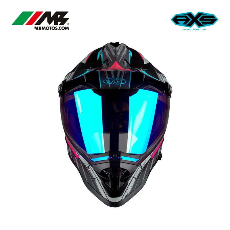 Casco Para Motocicleta Axs Nordica Azul L image number null