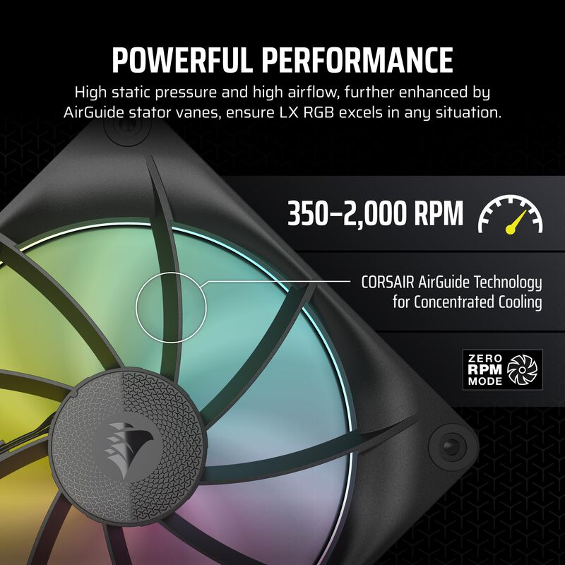 Ventilador Corsair Icue Link Lx140 Rgb 140 Mm P... image number null