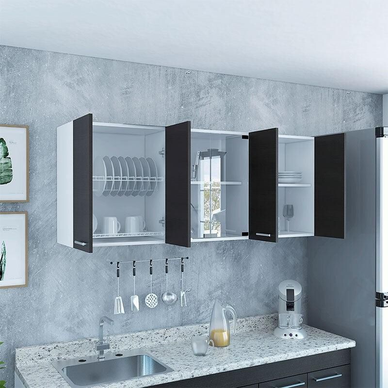 Gabinete Superior Vega color Blanco y Wengue Vi... image number null
