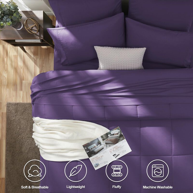 Juego De Edred&oacute;n Cozylux, Color Morado, Tama&ntilde;o ... image number null