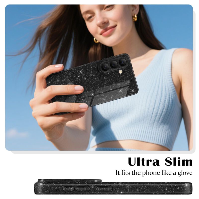 Funda Newseego Galaxy S26 con Purpurina Negra image number null