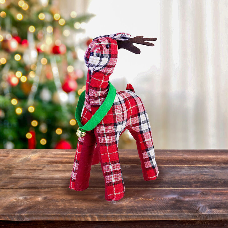 Reno de Peluche color Rojo con Blanco image number null
