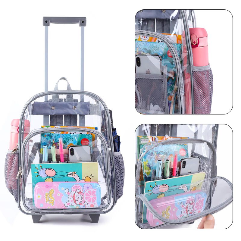 Mochila Covax Rolling De Pvc Transparente Resis... image number null