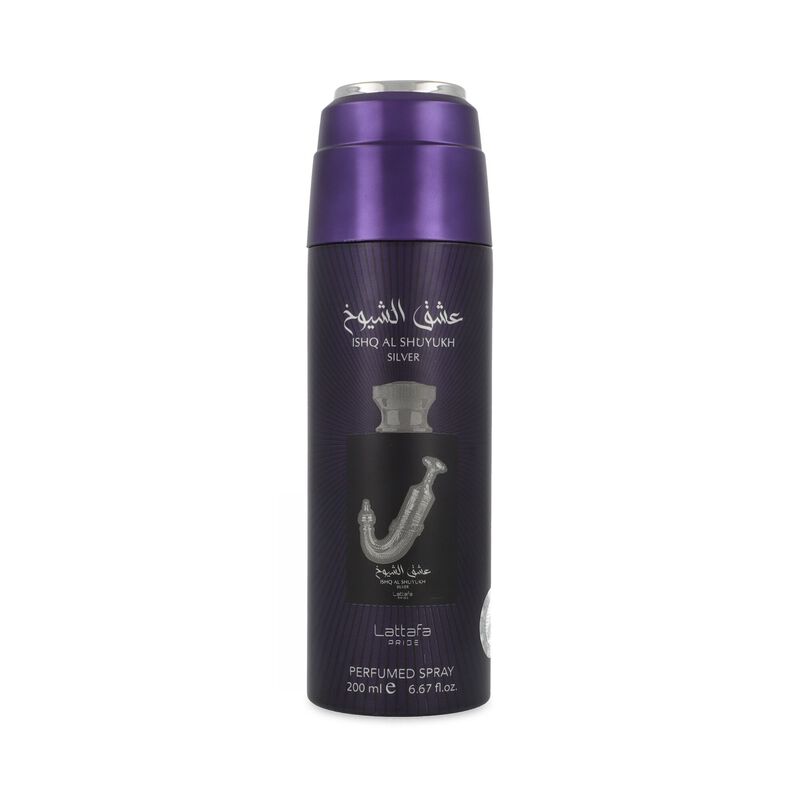 Lattafa Ishq Al Suyuk Silver 200ml Body Spray image number null