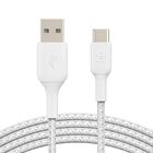 Cable Usb-c A Usb-a Belkin Boostcharge Trenzado 1m Blanco