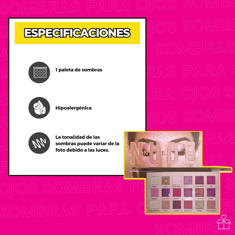 Set de 3 Paletas Sombras Nude New 18 Tonos Rosa... image number null