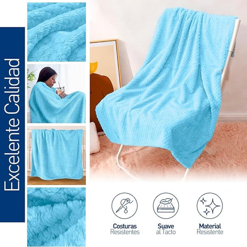Par de Cobijas Bluelander para Bebe Color Azul image number null