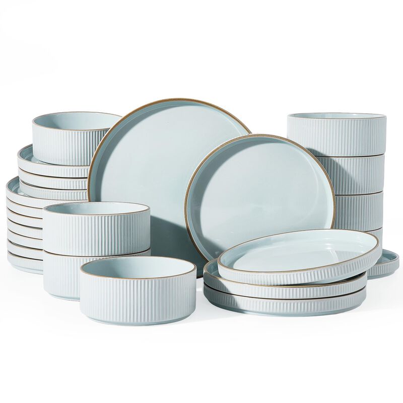 Set de Vajilla Famiware 24 Piezas Azul Gres Pie... image number null
