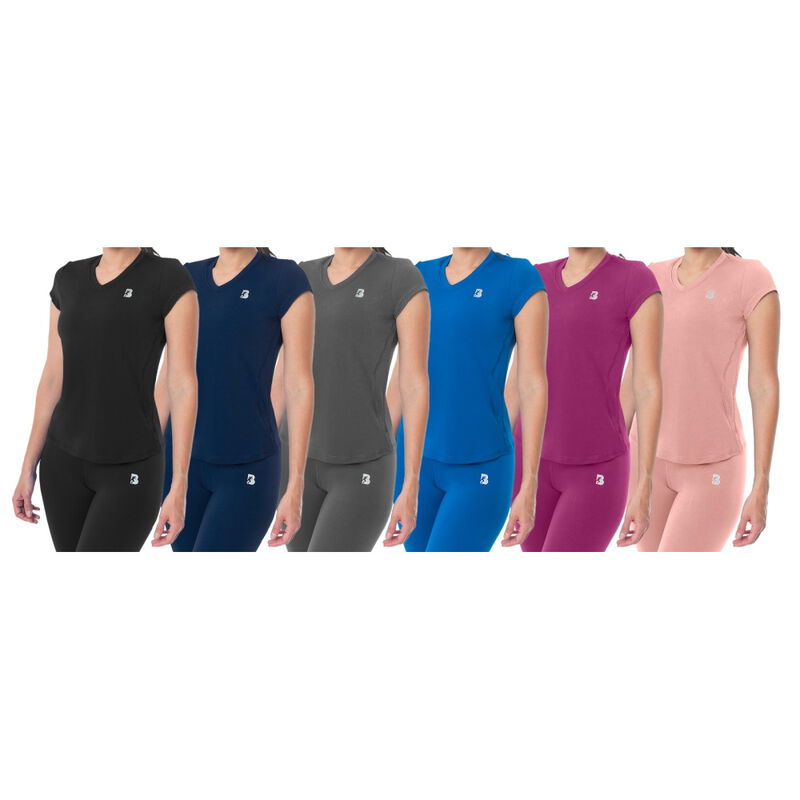 Playera Deportiva Dry-fit Manga Corta Mujer Bla... image number null
