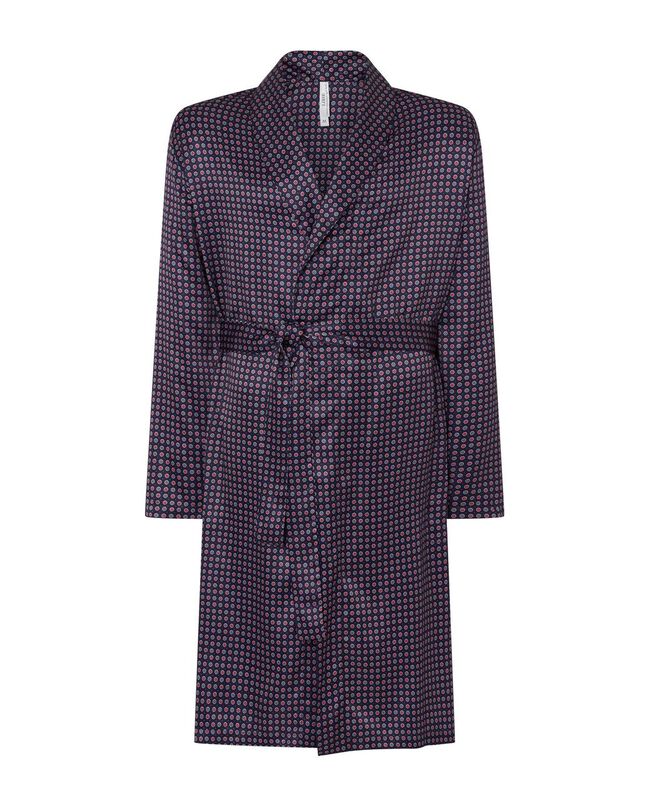 Bata de Raso Azul Marino image number null