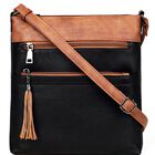 Bolso Bandolera Masintor De 28 cm Con Correa Ajustable Y Borla