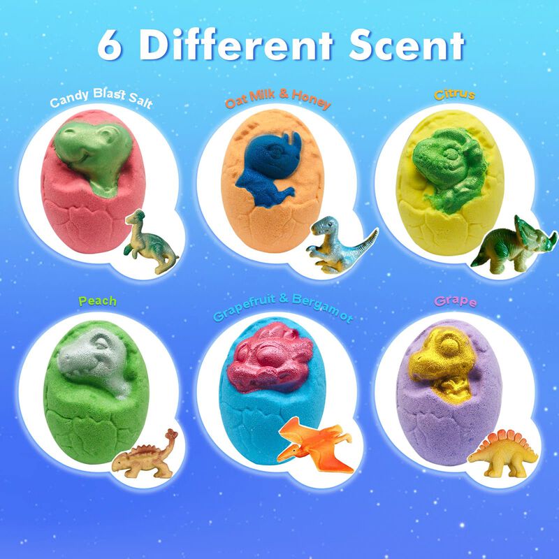 Set De Regalo Para Ni&ntilde;os Bath Bombs Comfso Dino... image number null