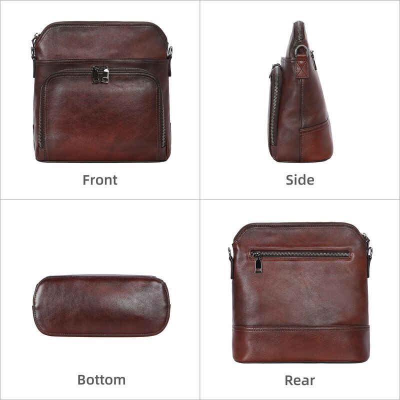 Bolso Iswee De Cuero Bandolera Con 2 Correas image number null
