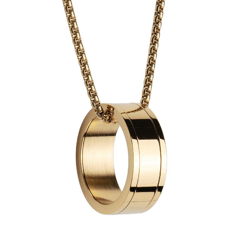 Collar Hombre Anillo Acero Inoxidable, Regalos ... image number null