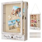 Caja De Exhibici&oacute;n Tipo Sombra Aw 28 &times; 36 cm Blanca Para Boda