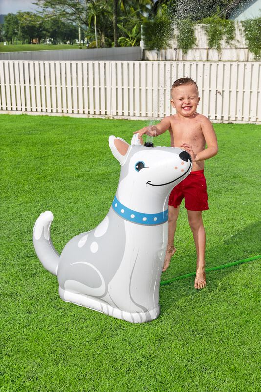 Perro Huzky Inflable 1.12x.44x1.00cm Lanza Agua... image number null