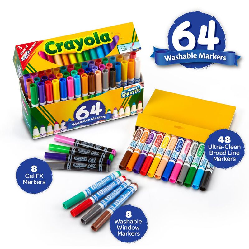Set De Marcadores Crayola Lavables, 48 De Punta... image number null