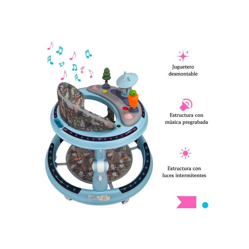Andadera Panda Led Musical Plegable 6 Ruedas 36... image number null