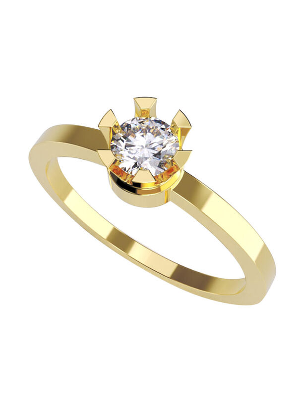 Anillo de Compromiso en Oro de 10K con Circonia... image number null