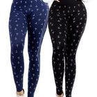 Set De 2 Leggings Casual o Deportivos De Cintura Alta De Mujer LIC-0193-PX2 Variedad de Color En Color S&oacute;lido