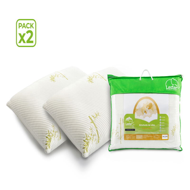 Paquete de 2 Almohadas Tama&ntilde;o Est&aacute;ndar de L&aacute;tex... image number null