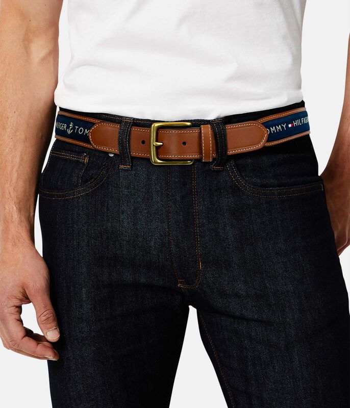 Cintur&oacute;n Tommy Hilfiger Con Cinta Incrustada Ne... image number null