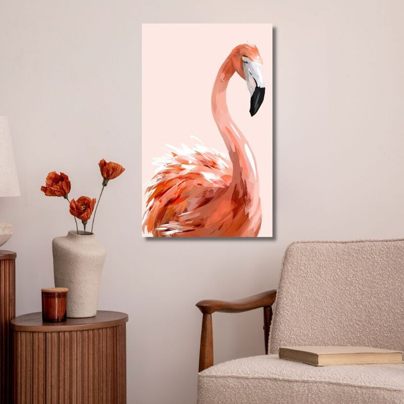 Cuadro Decorativo Impreso 90x122cm Flamingo image number null